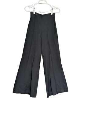 Quince Women Ultra-Stretch Ponte Super Wide Leg Pants Front Seam Black Size XS